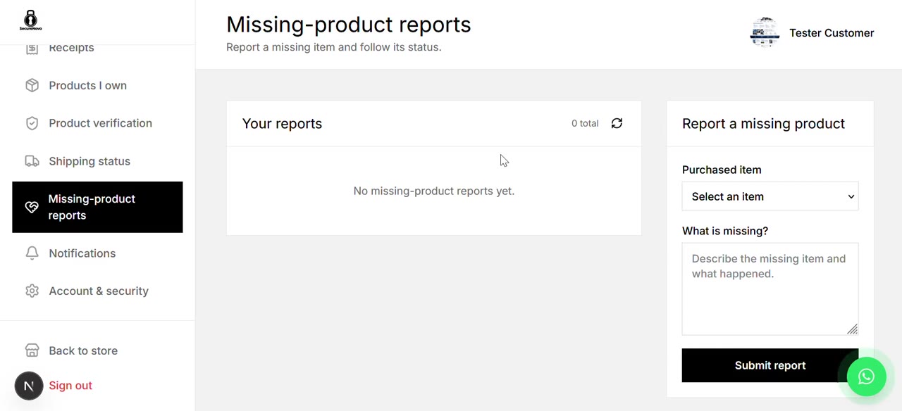 How to Report a Missing Item